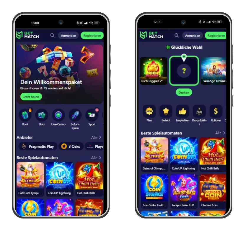 betmatch casino mobile version