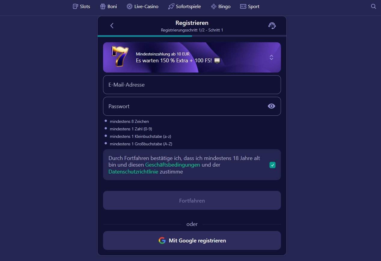 betmatch casino registrierung